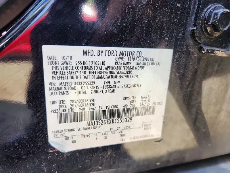 2019 FORD ECOSPORT SE  