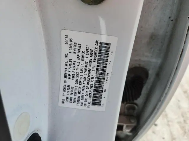 2016 HONDA ACCORD LX  