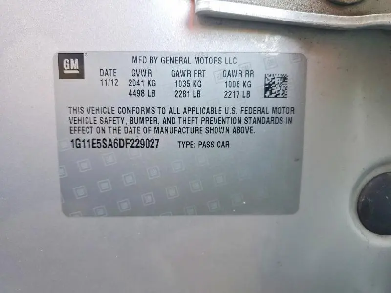 2013 CHEVROLET MALIBU 2LT  