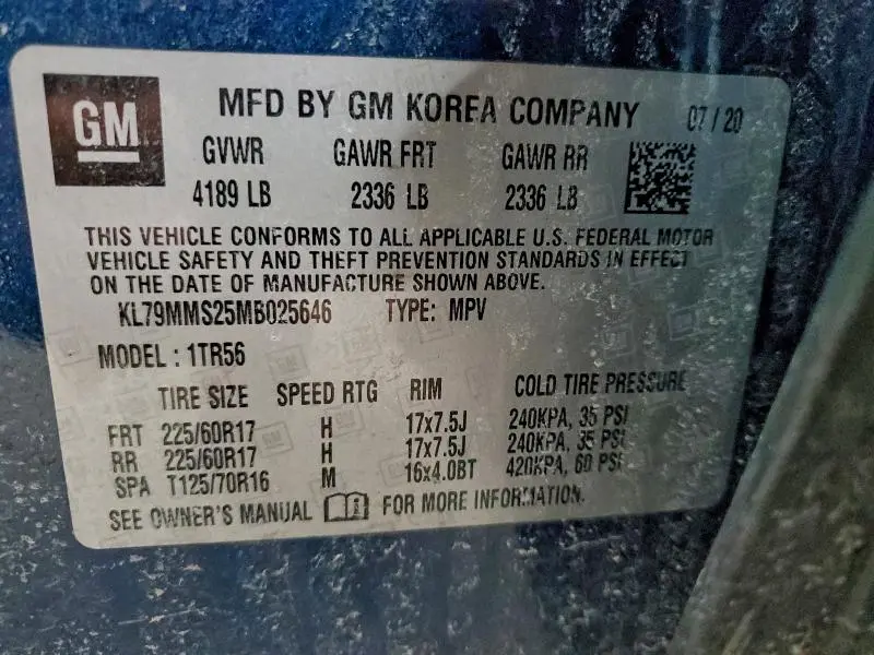 2021 CHEVROLET TRAILBLAZER LS  