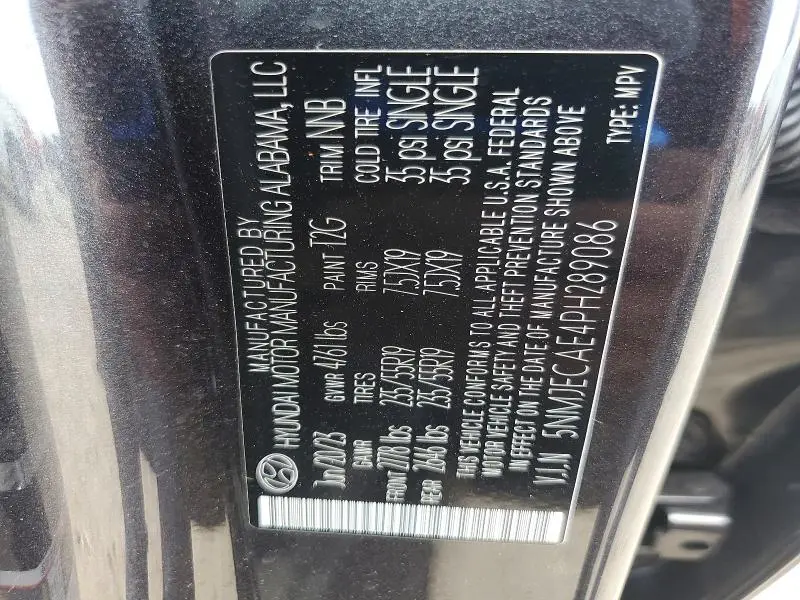 2023 HYUNDAI TUCSON BLUE SE  