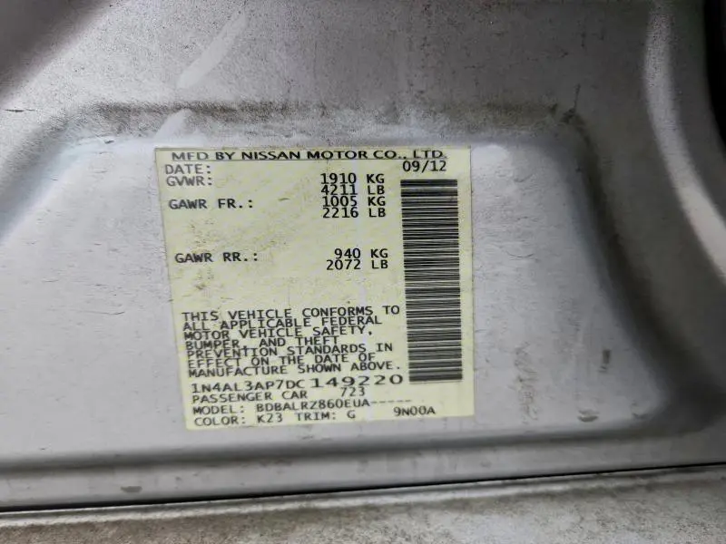 2013 NISSAN ALTIMA 2.5  