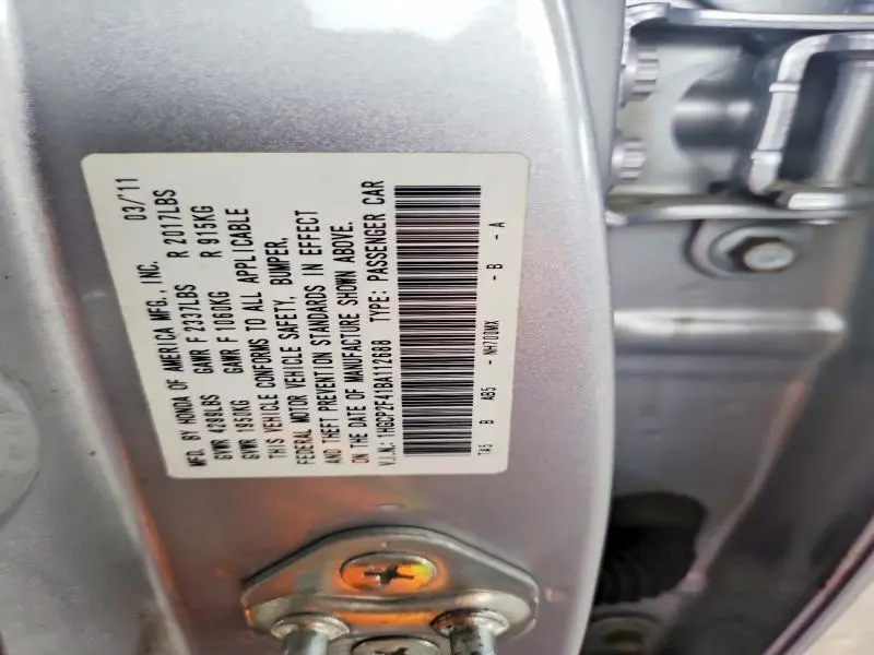 2011 HONDA ACCORD LXP  
