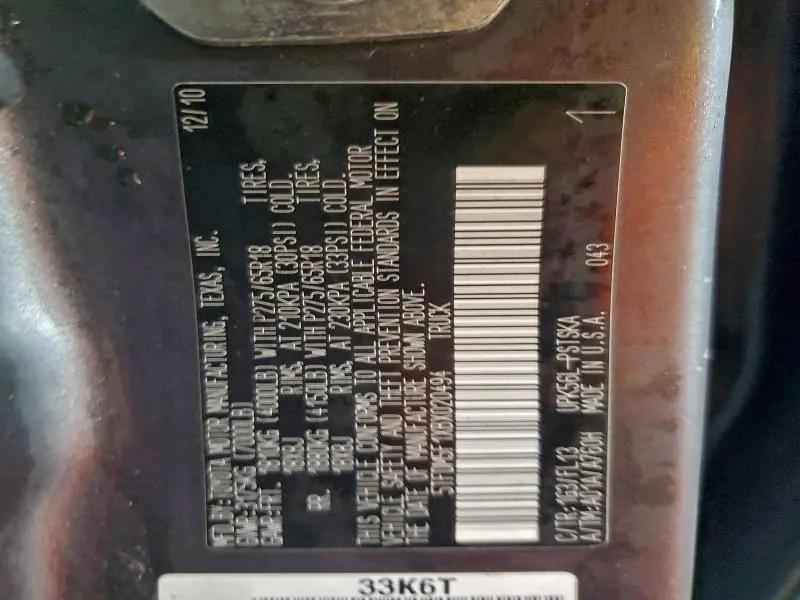 2011 TOYOTA TUNDRA CREWMAX SR5  