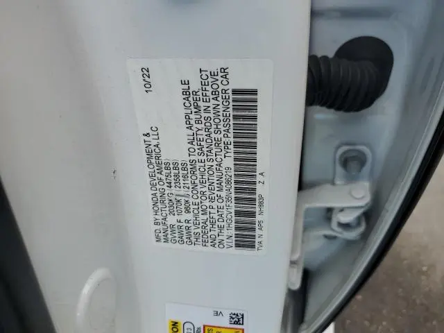 2022 HONDA ACCORD SPORT  