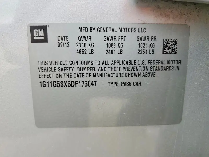 2013 CHEVROLET MALIBU 3LT  
