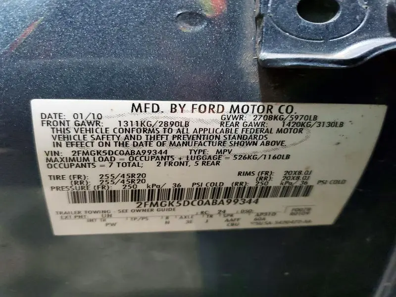 2010 FORD FLEX LIMITED  