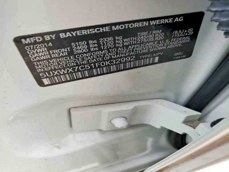 2015 BMW X3 XDRIVE35I  