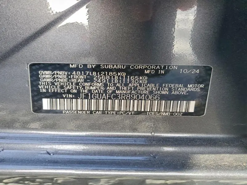 2024 SUBARU IMPREZA SPORT  