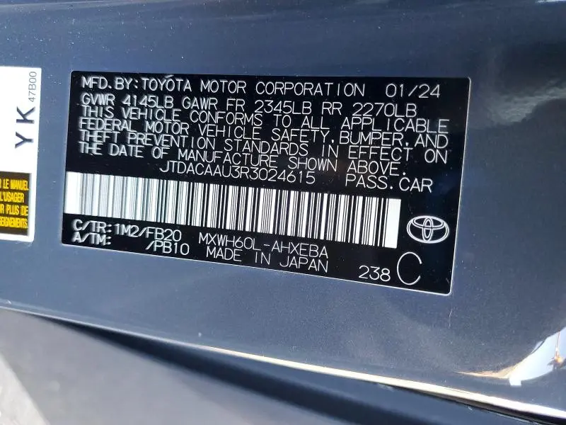 2024 TOYOTA PRIUS LE  
