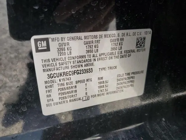 2015 CHEVROLET SILVERADO K1500 LT  