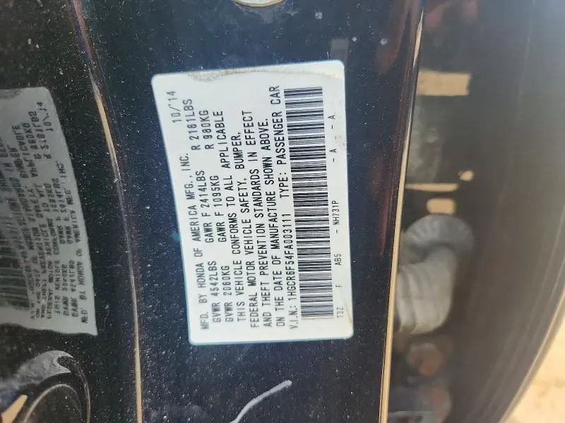 2015 HONDA ACCORD HYBRID EXL  