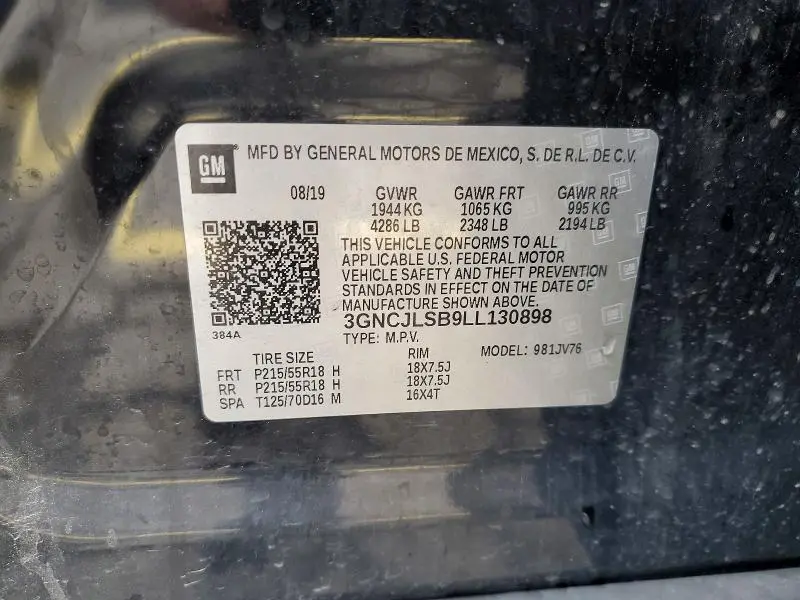 2020 CHEVROLET TRAX 1LT  