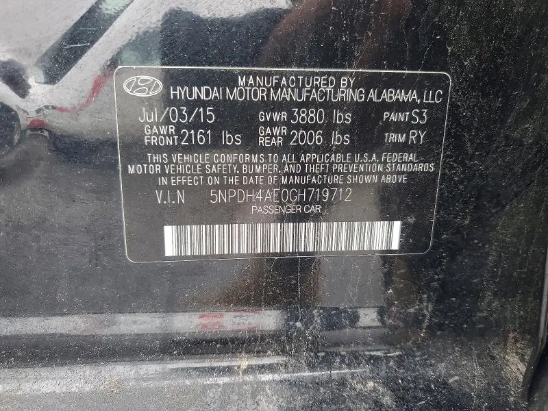 2016 HYUNDAI ELANTRA VALUE EDITION  