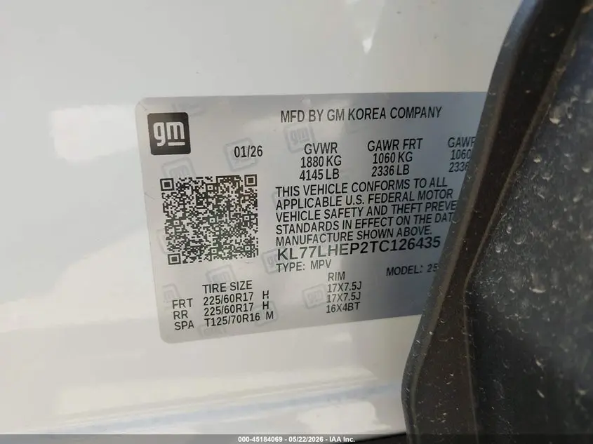2026 CHEVROLET TRAX FWD LT