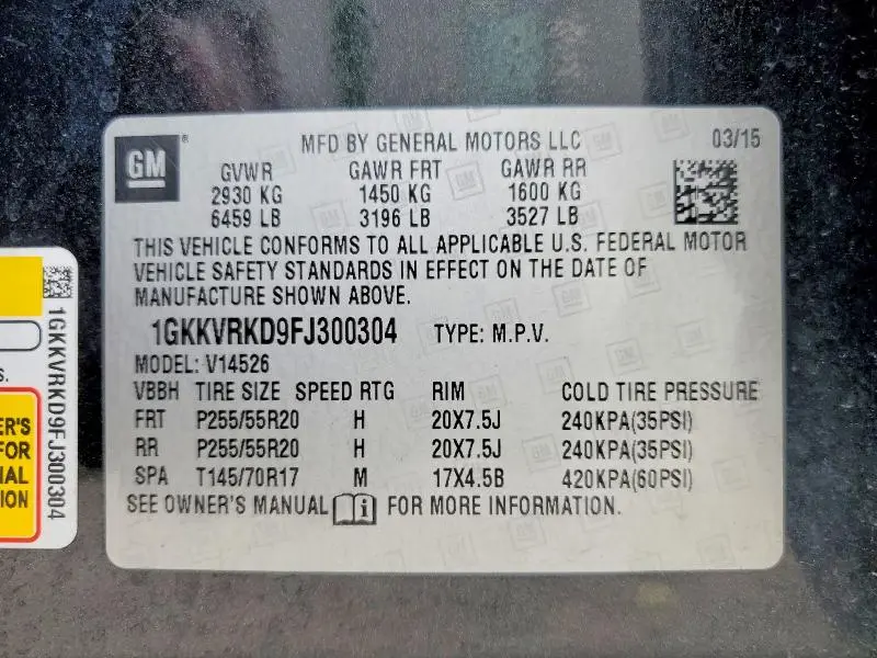2015 GMC ACADIA SLT-1  