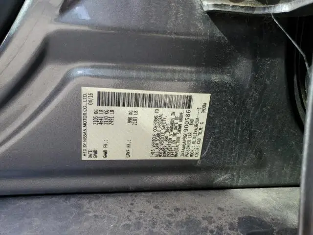 2016 NISSAN MAXIMA 3.5S  