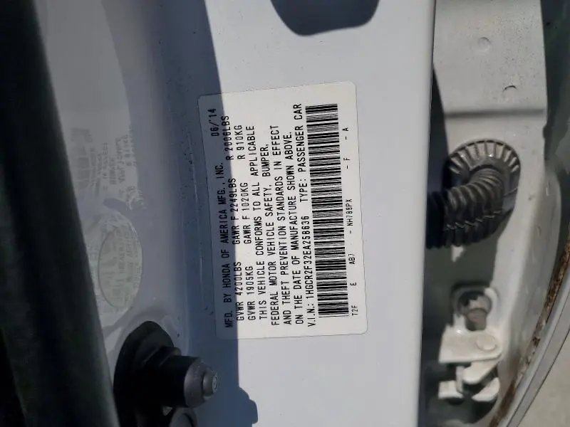 2014 HONDA ACCORD LX  