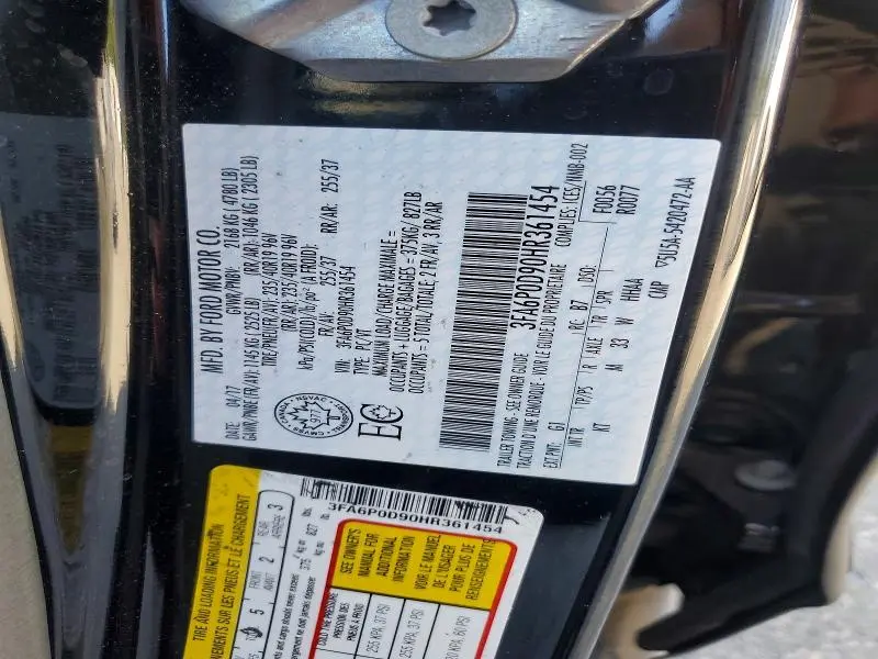 2017 FORD FUSION TITANIUM  