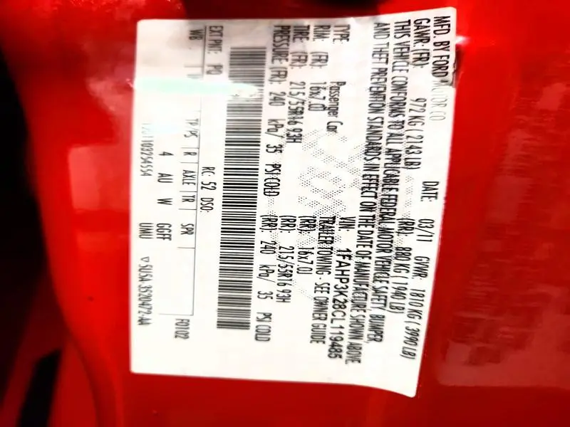 2012 FORD FOCUS SE  