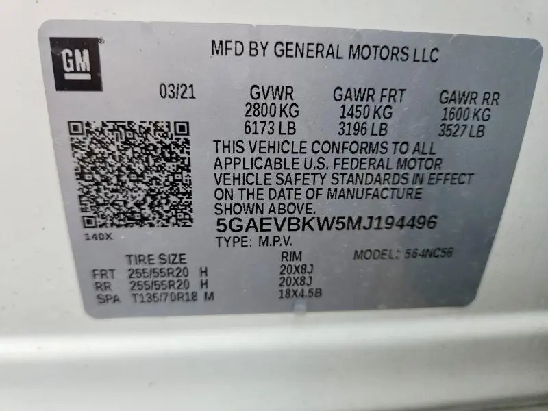 2021 BUICK ENCLAVE PREMIUM  