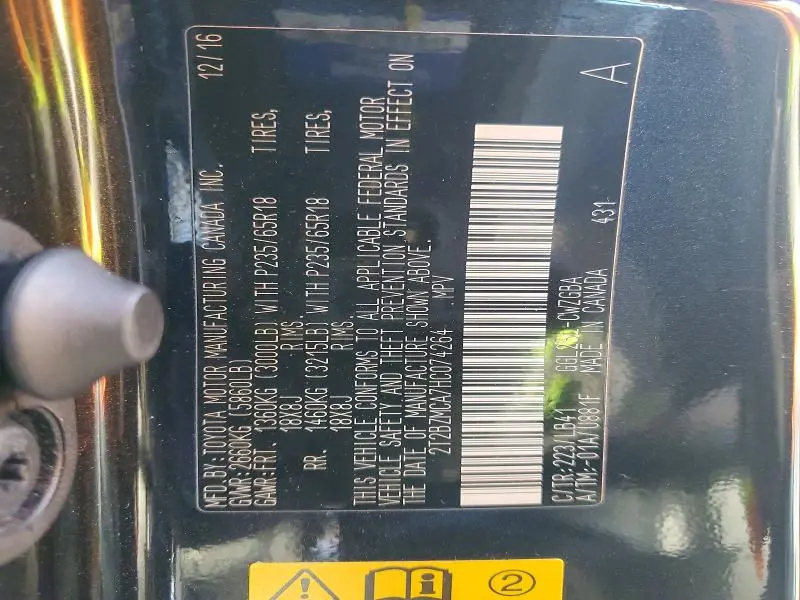 2017 LEXUS RX 350 BASE  