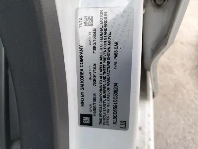 2013 CHEVROLET SPARK 1LT  