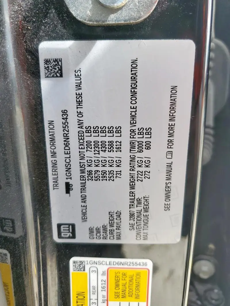 2022 CHEVROLET TAHOE C1500  