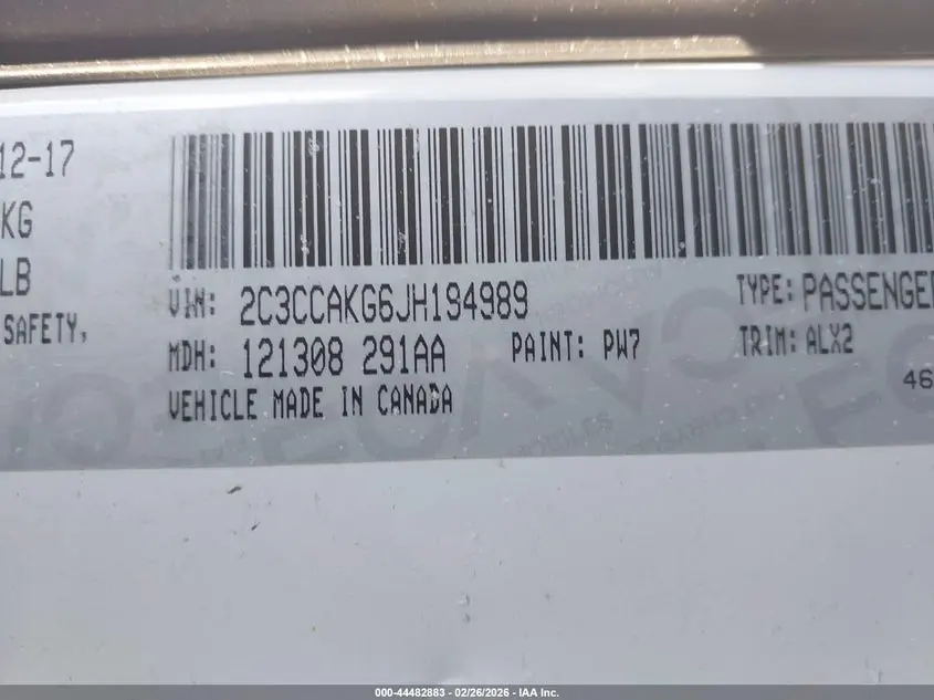 2018 CHRYSLER 300 LIMITED AWD