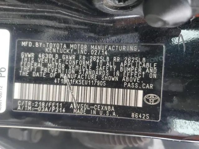 2014 TOYOTA CAMRY HYBRID  