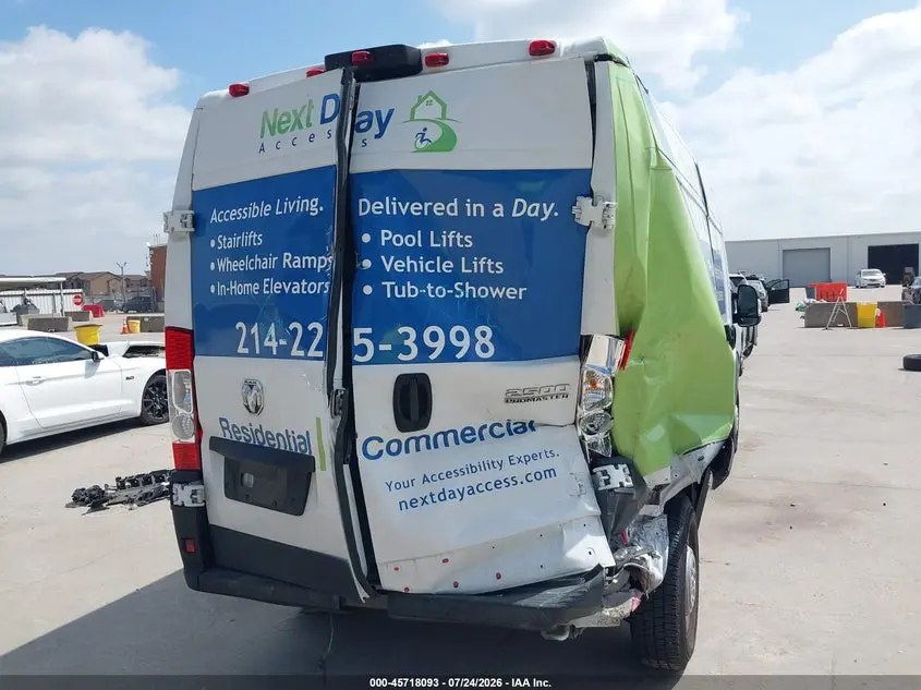 2023 RAM PROMASTER 2500 HIGH ROOF 159 WB