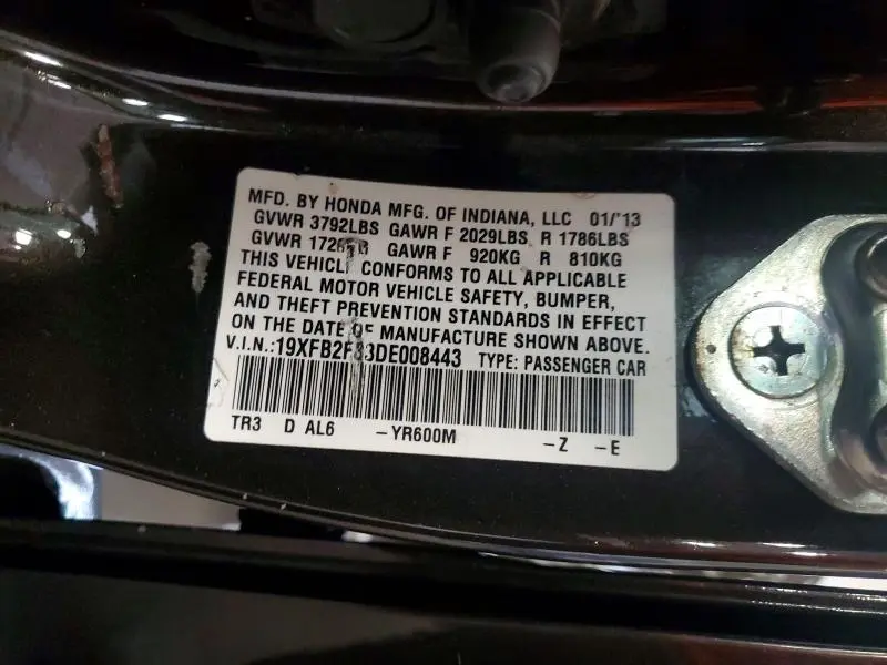 2013 HONDA CIVIC EX  