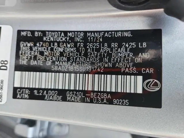 2025 LEXUS ES 350 BASE  