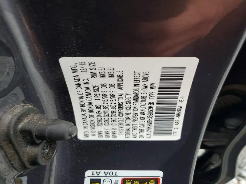 2016 HONDA CR-V LX  