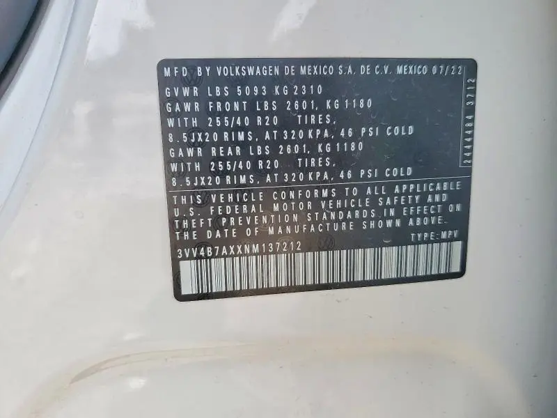 2022 VOLKSWAGEN TIGUAN SEL R-LINE  