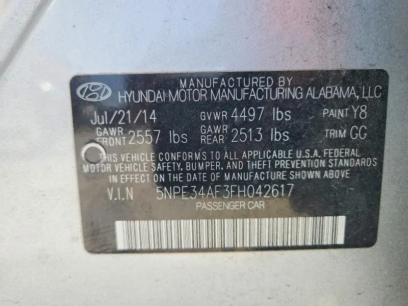2015 HYUNDAI SONATA SPORT  