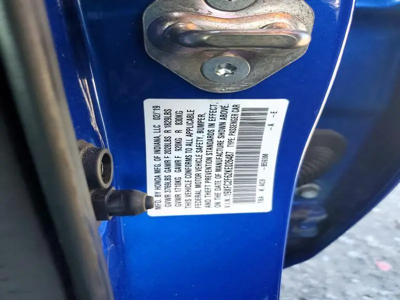 2019 HONDA CIVIC LX  