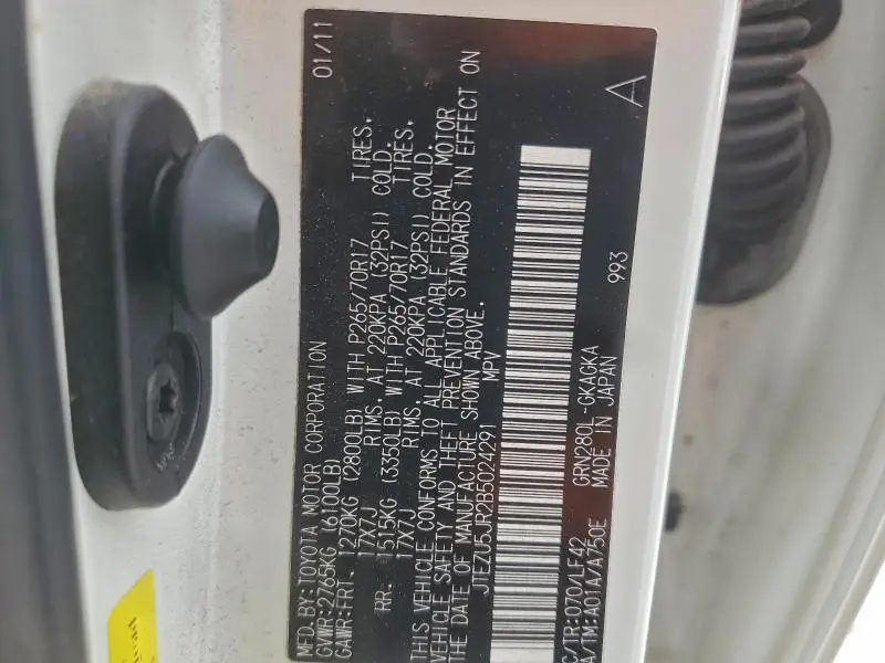 2011 TOYOTA 4RUNNER SR5  