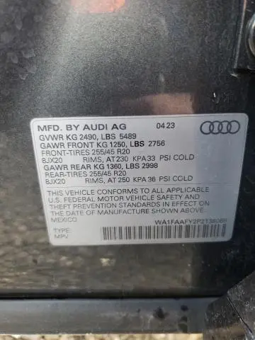 2023 AUDI Q5 PRESTIGE 45  