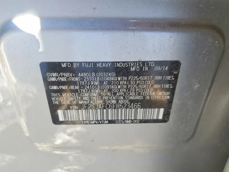 2015 SUBARU FORESTER 2.5I PREMIUM  