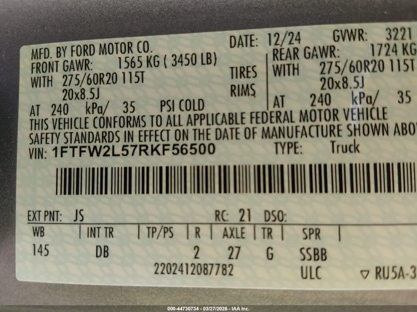 2024 FORD F-150 STX