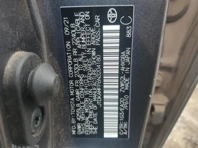 2022 TOYOTA PRIUS PRIME LE  