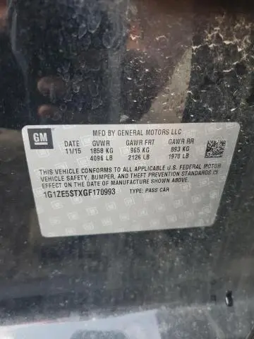 2016 CHEVROLET MALIBU LT  