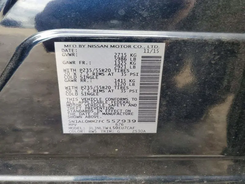2015 INFINITI QX60 BASE  