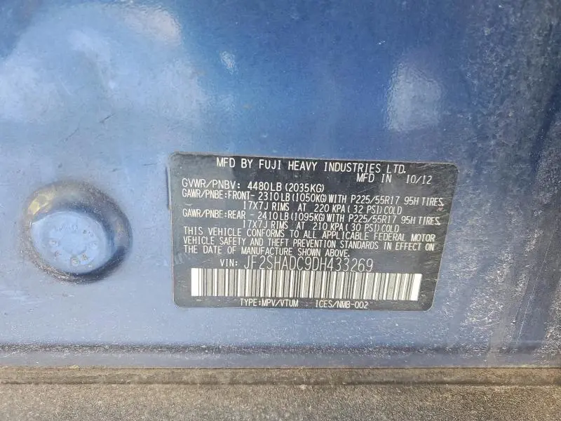 2013 SUBARU FORESTER 2.5X PREMIUM  
