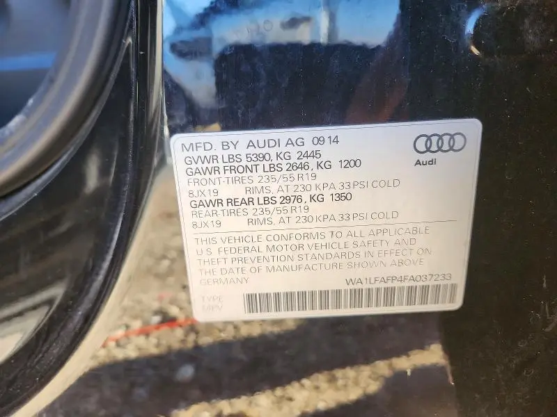 2015 AUDI Q5 PREMIUM PLUS  