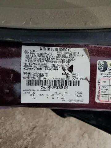 2012 FORD FUSION SE  