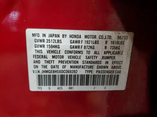 2013 HONDA FIT SPORT