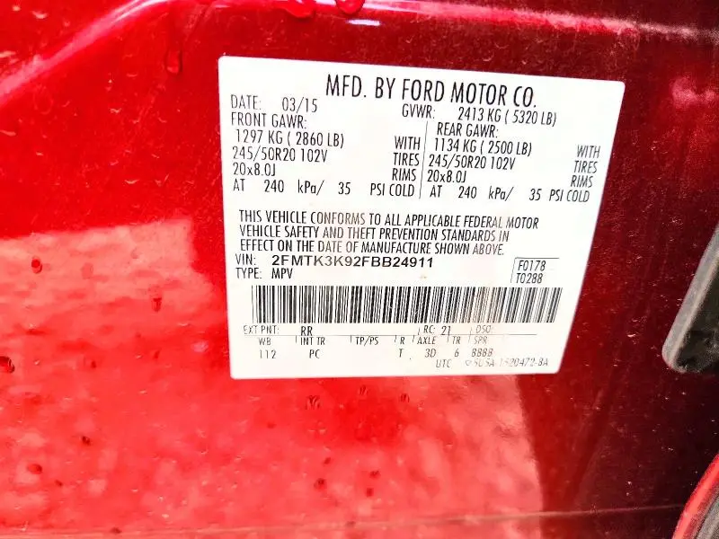2015 FORD EDGE TITANIUM  