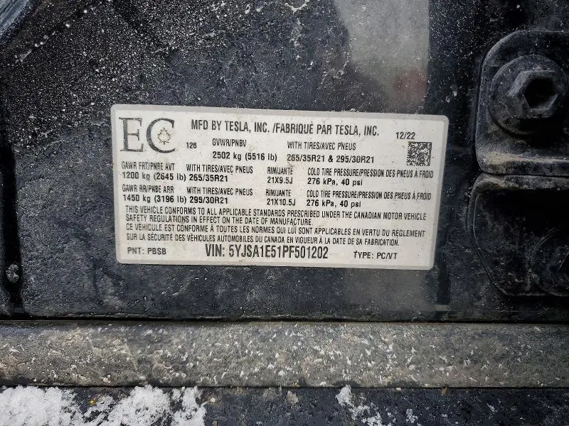 2023 TESLA MODEL S   